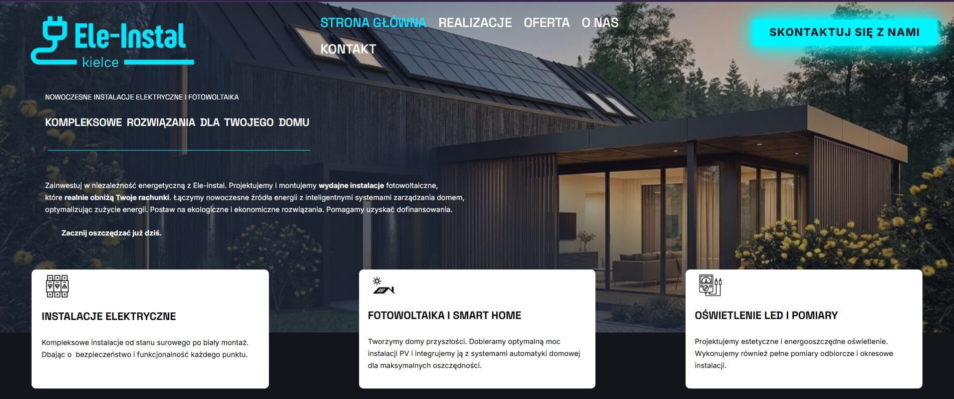 Strona WWW – Usługi Elektryczne